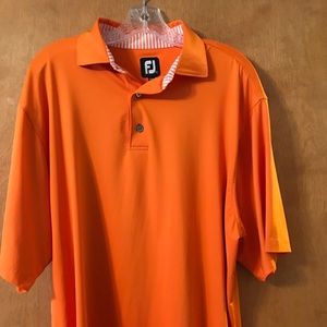 Orange Footjoy golf shirt, size L